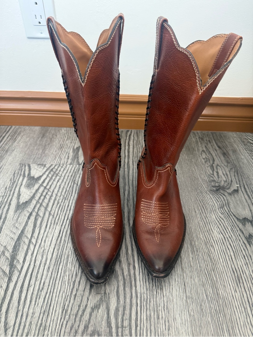 Patricia Nash Chestnut Brown Over-the-Knee Leather Boots